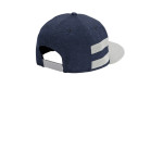 NE408 New Era Shadow Heather Striped Flat Bill Snapback Cap