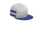 NE408 New Era Shadow Heather Striped Flat Bill Snapback Cap