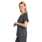 WW4268 WonderWink Womens Premiere Flex Mock Wrap Top